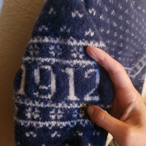 L.L. Bean Blue and White Wool Sweater